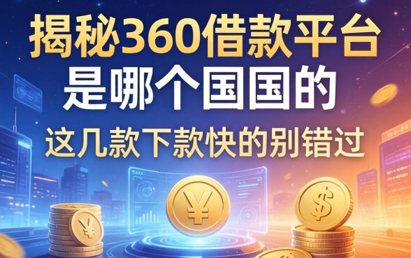 揭秘360借款平台是哪个国家的，这几款下款快的别错过