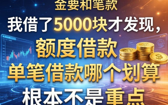 我借了5000块才发现，额度借款和单笔借款哪个划算根本不是重点