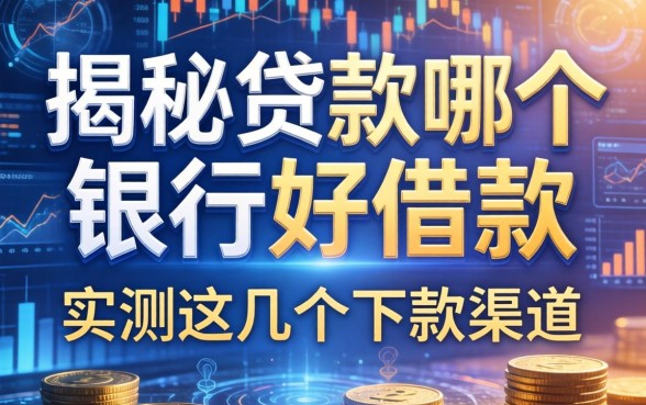 揭秘贷款哪个银行好借款，实测这几个下款渠道