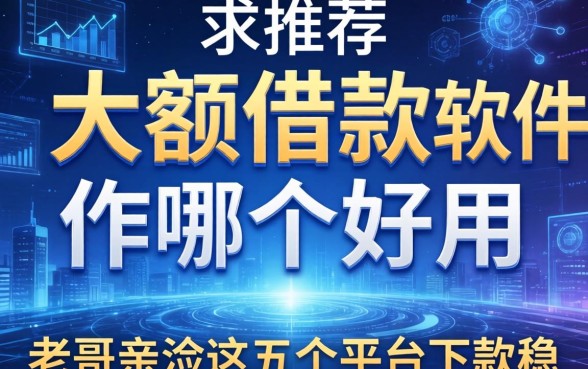 求推荐大额的借款软件哪个好用？老哥亲测这五个平台下款稳