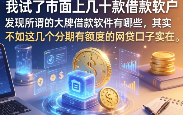 我试了市面上几十款借款软件，发现所谓的大牌借款软件有哪些，其实不如这几个分期有额度的网贷口子实在