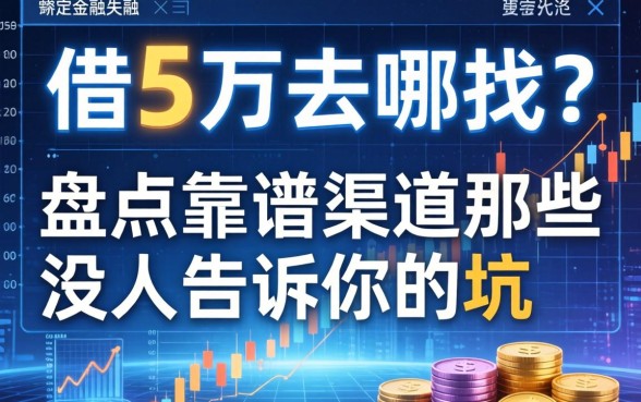 借5万去哪找？盘点靠谱渠道和那些没人告诉你的坑