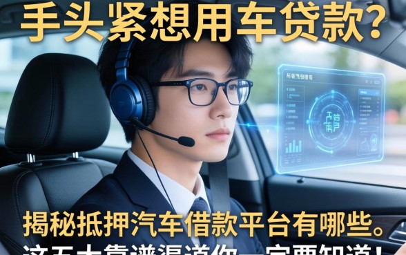 手头紧想用车贷款？揭秘抵押汽车借款平台有哪些，这五大靠谱渠道你一定要知道！