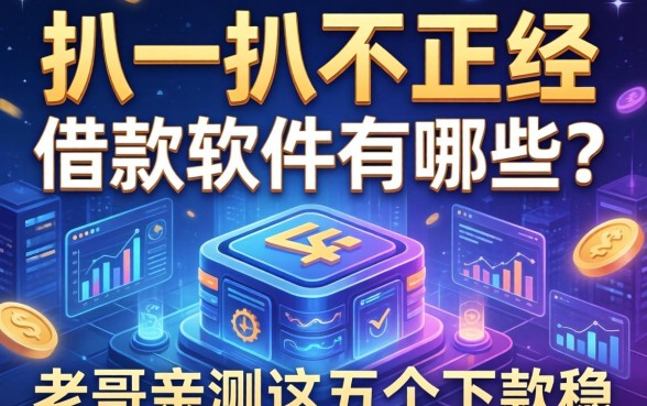 扒一扒不正经借款软件有哪些？老哥亲测这五个下款稳