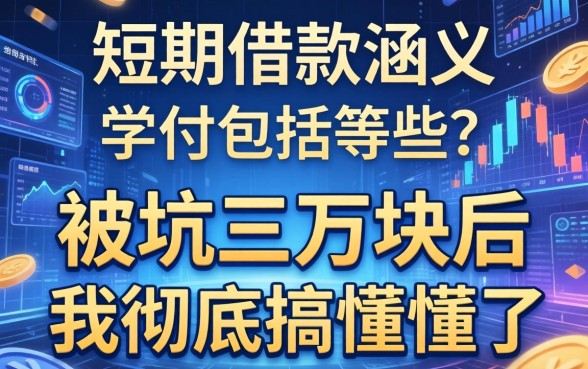 短期借款涵义包括哪些？被坑三万块后我彻底搞懂了