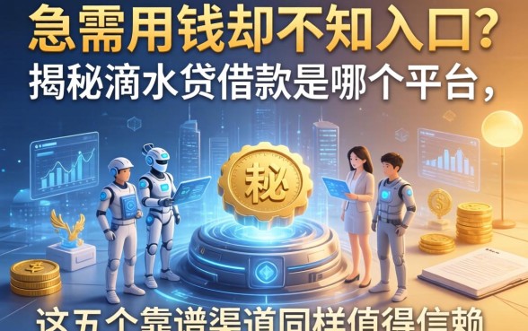 急需用钱却不知入口？揭秘滴水贷借款是哪个平台，这五个靠谱渠道同样值得信赖