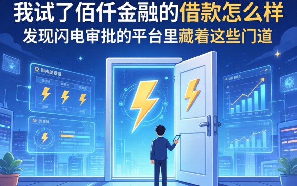 我试了佰仟金融的借款怎么样，发现闪电审批的平台里藏着这些门道