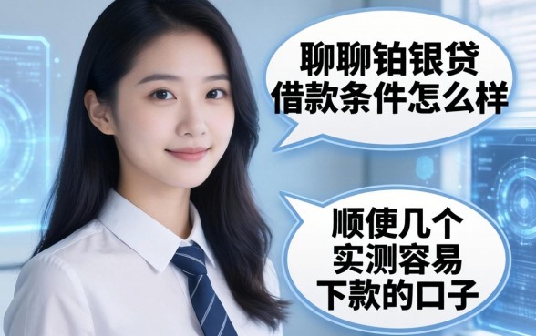 聊聊铂银贷借款条件怎么样，顺便分享几个实测容易下款的口子