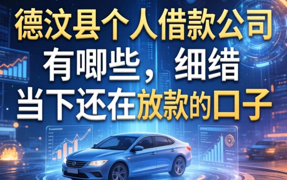 德钦县个人借款公司有哪些？细数当下还在放款的口子