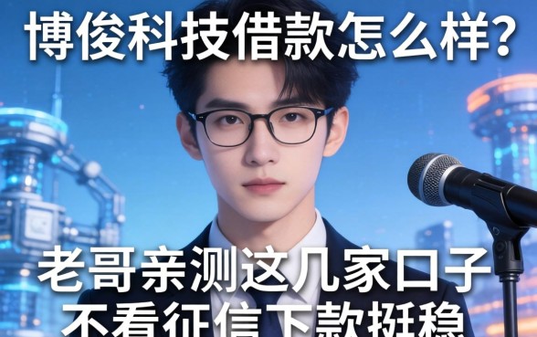 博俊科技借款怎么样？老哥亲测这几家口子不看征信下款挺稳