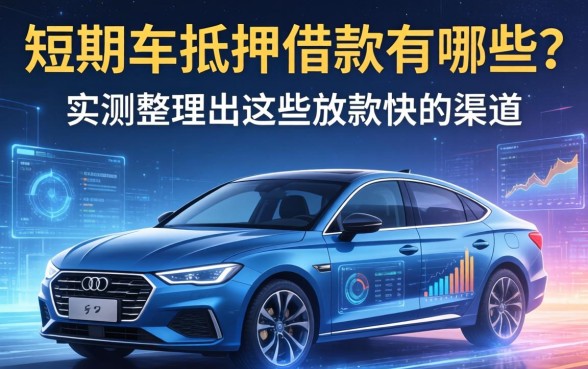 短期车抵押借款有哪些？实测整理出这些放款快的渠道