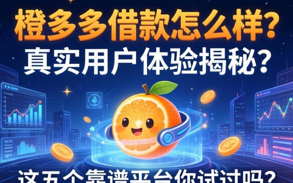 橙多多借款怎么样？真实用户体验揭秘，这五个靠谱平台你试过吗？