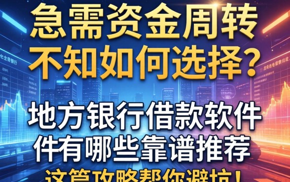 急需资金周转却不知如何选择？地方银行借款软件有哪些靠谱推荐？这篇攻略帮你避坑！