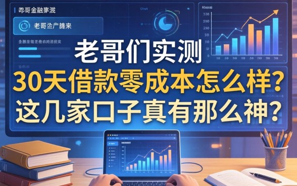 老哥们实测：30天借款零成本怎么样？这几家口子真有那么神？