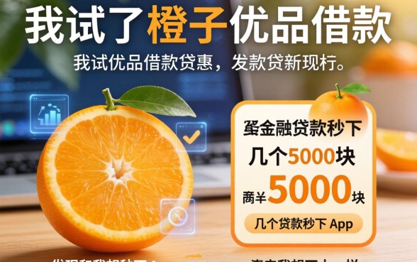 我试了橙子优品借款和几个5000块贷款秒下app，发现和我想的不太一样