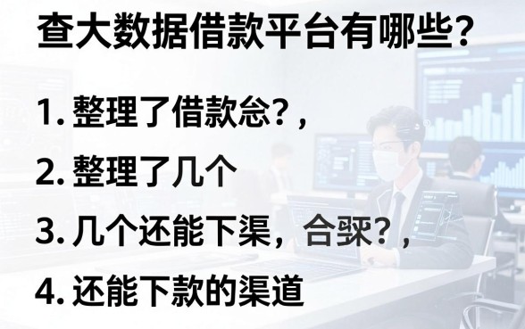 查大数据借款平台有哪些?整理了几个还能下款的渠道