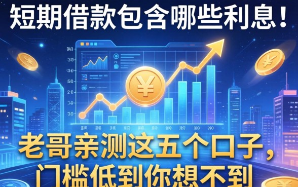 短期借款包含哪些利息？老哥亲测这五个口子，门槛低到你想不到