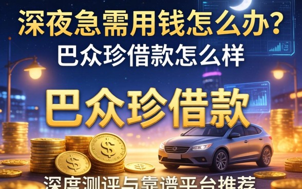 深夜急需用钱怎么办？巴众珍借款怎么样？深度测评与靠谱平台推荐