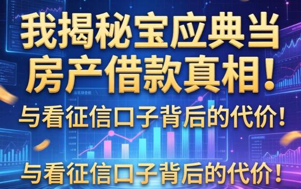 我揭秘宝应典当房产借款真相与不看征信口子背后的代价