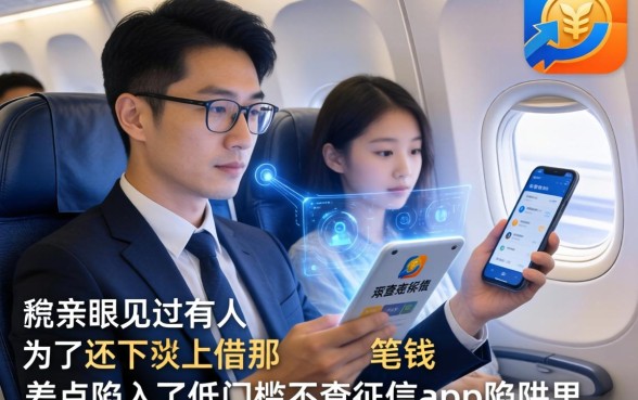 我亲眼见过有人为了还飞机上借的那笔钱，差点陷入了低门槛不查征信的app陷阱里