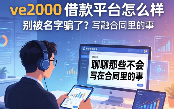 ve2000这个借款平台怎么样？别被名字骗了，聊聊那些不会写在合同里的事
