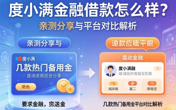 度小满金融借款怎么样？亲测分享与几款热门备用金平台对比解析