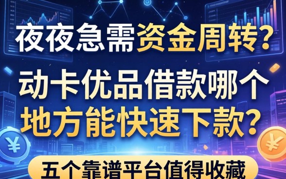 深夜急需资金周转？动卡优品借款哪个地方能快速下款？这五个靠谱平台值得收藏