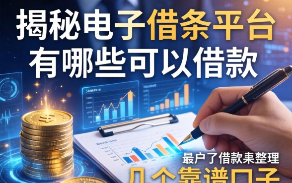 揭秘电子借条平台有哪些可以借款，整理了几个靠谱口子