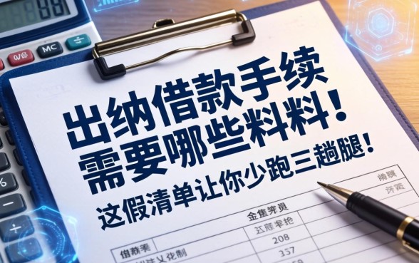 出纳借款手续需要哪些资料？这份清单让你少跑三趟腿