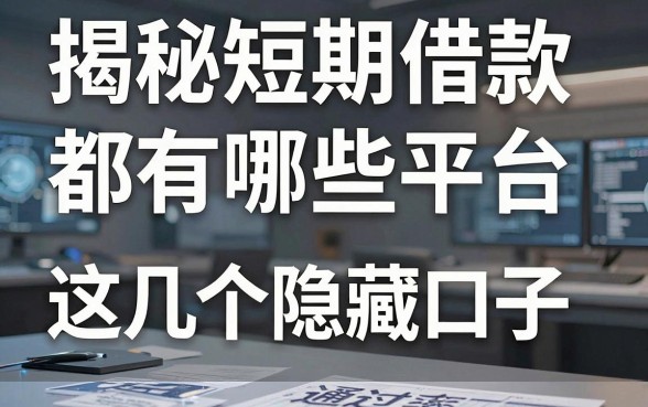 揭秘短期借款都有哪些平台，这几个隐藏口子通过率惊人