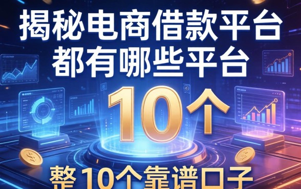 揭秘电商借款平台都有哪些平台，整理了10个靠谱口子