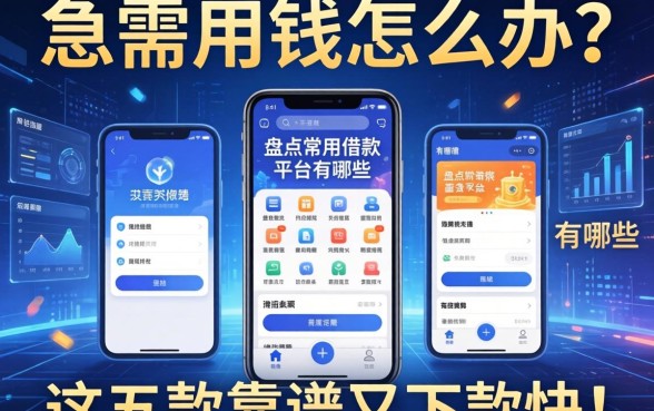 急需用钱怎么办？盘点常用借款平台有哪些软件，这五款靠谱又下款快！