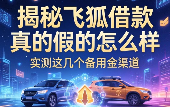 揭秘飞狐借款真的假的怎么样，实测这几个备用金渠道