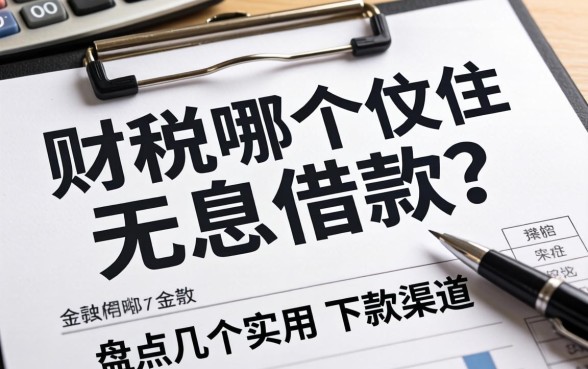 财税哪个文件对无息借款？盘点几个实用的下款渠道