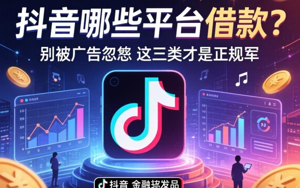 抖音哪些平台可以借款？别被广告忽悠，这三类才是正规军