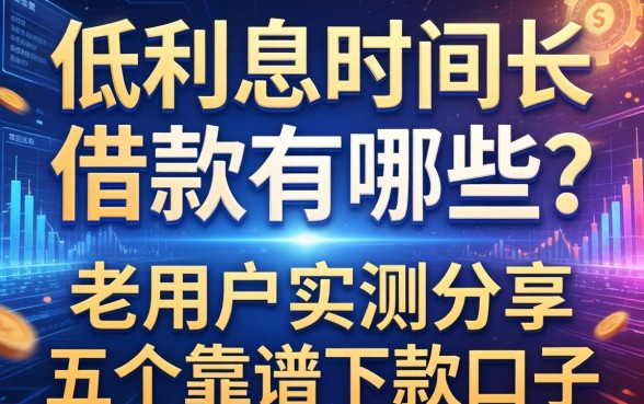 低利息时间长借款有哪些？老用户实测分享五个靠谱下款口子