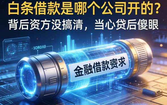白条借款是哪个公司开的？背后资方没搞清，当心贷后傻眼