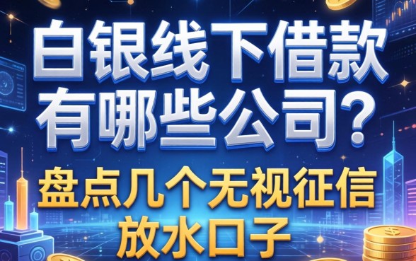 白银线下借款有哪些公司？盘点几个无视征信的放水口子