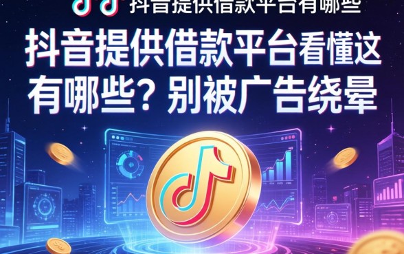 抖音提供借款平台有哪些？别被广告绕晕，看懂这三类再下手