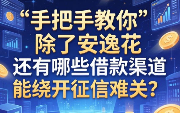 手把手教你：除了安逸花还有哪些借款渠道能绕开征信难关？