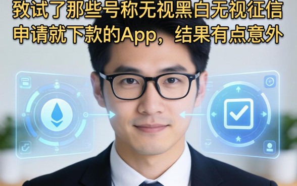 我试了那些号称无视黑白无视征信申请就下款的app，结果有点意外
