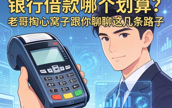 pos机和银行借款哪个划算？老哥掏心窝子跟你聊聊这几条路子