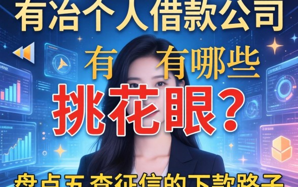 在大冶个人借款公司有哪些里挑花眼？盘点五个不查征信的下款路子