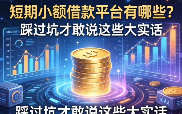 短期小额借款平台有哪些？我踩过坑才敢说这些大实话