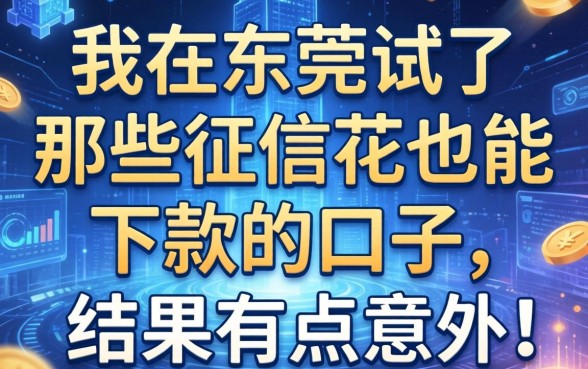 我在东莞试了那些征信花也能下款的口子，结果有点意外