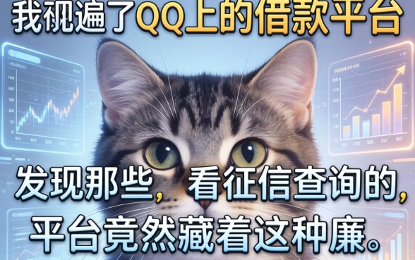 我翻遍了QQ上的借款平台，发现那些不看征信查询的平台竟然藏着这种猫腻