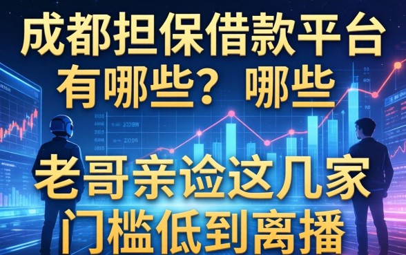 成都担保借款平台有哪些？老哥亲测这几家门槛低到离谱