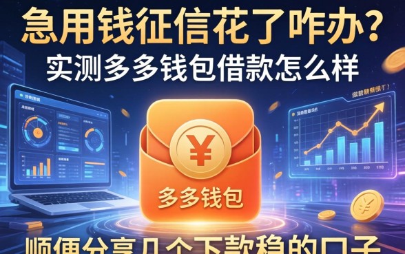 急用钱征信花了咋办？实测多多钱包借款怎么样，顺便分享几个下款稳的口子