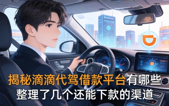 揭秘滴滴代驾借款平台有哪些，整理了几个还能下款的渠道