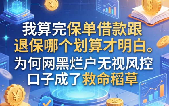 我算完保单借款跟退保哪个划算才明白，为何网黑烂户无视风控口子成了救命稻草